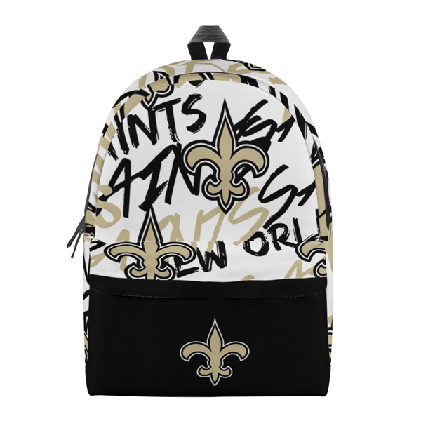 New Orleans Saints All Over Print Polyester Backpack 001(Pls Check Description For Details)